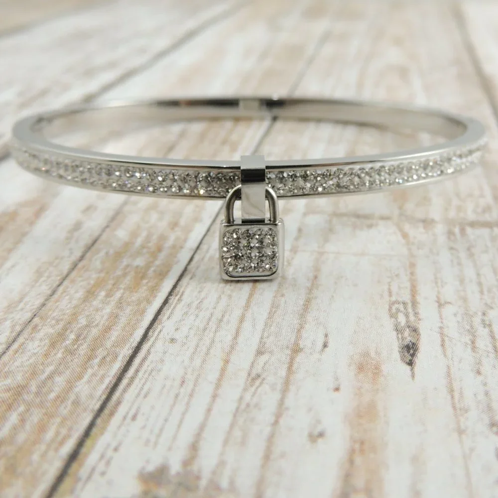 Lock Charm Bangle - Picture 9 of 13